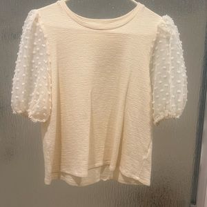 Cream blouse Maeve Anthropologie med